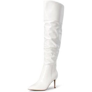Women's High Heels Boots White PU